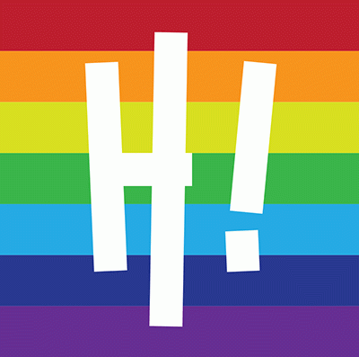 history channel logo in rainbow gay pride colors