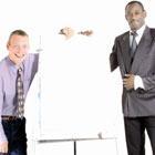 2 people with a flipchart