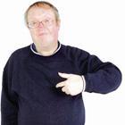 A man using sign language