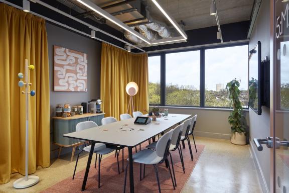 A modern workspace meeting room