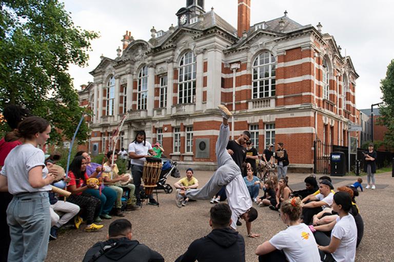 Performance at Tottenham Green Market