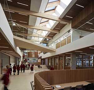 Highgate Junior  School - photo of the central hub space