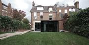 looking down on the extension from the back of the garden